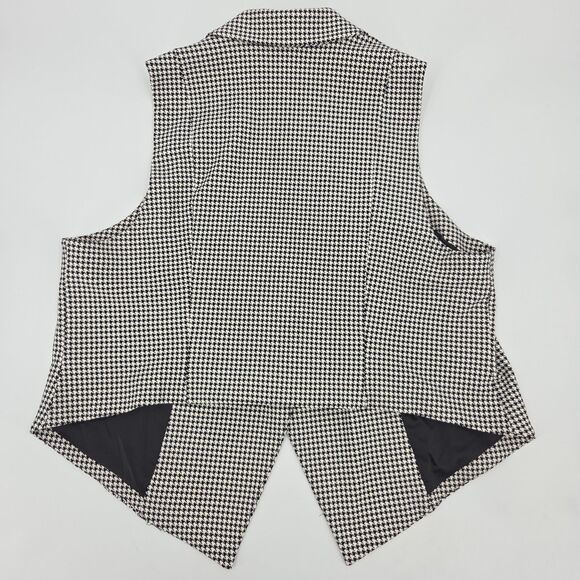 Torrid Vest Womens 3X Houndstooth Plaid Button Up Academia Preppy Office Work - Picture 4 of 9